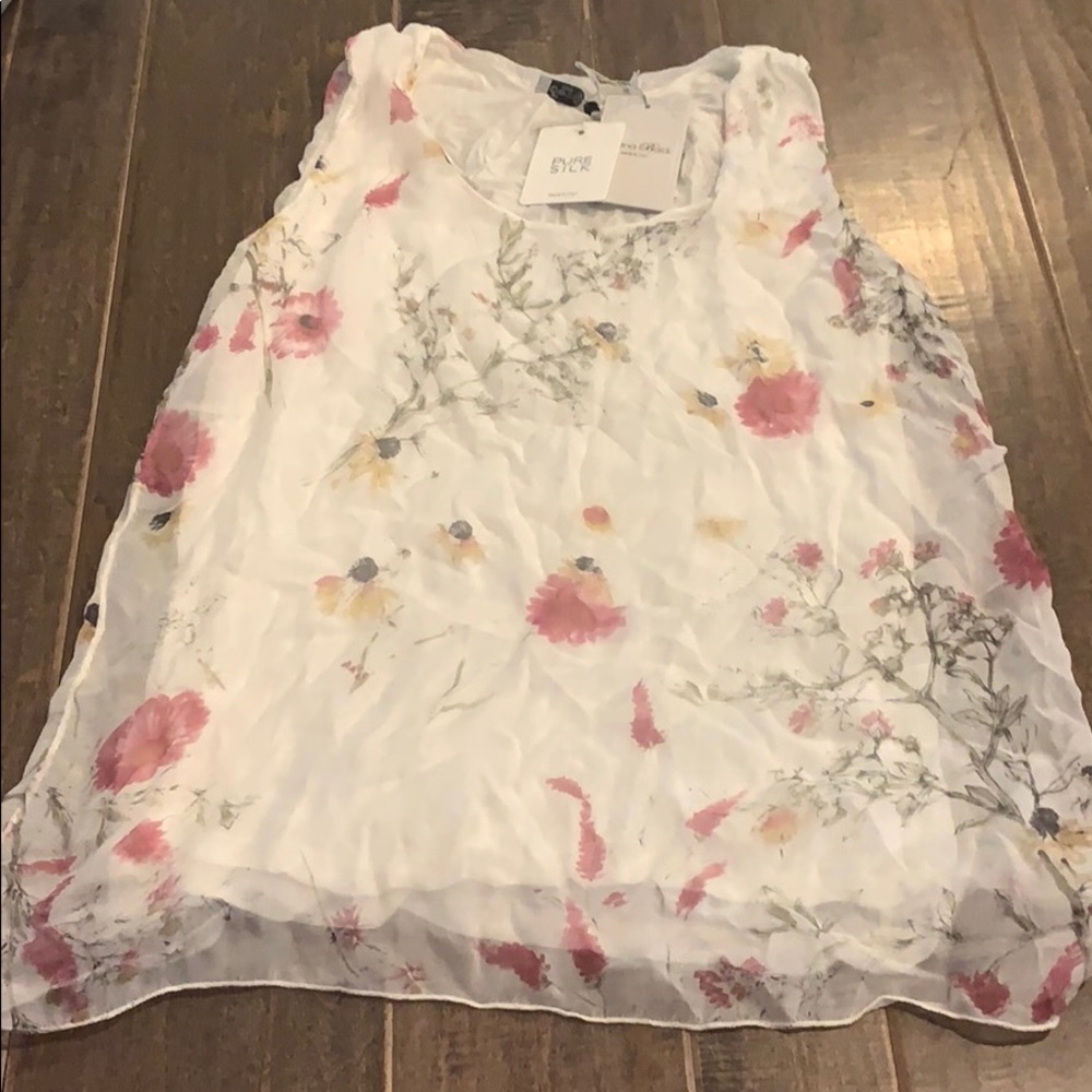 Silk floral blouse